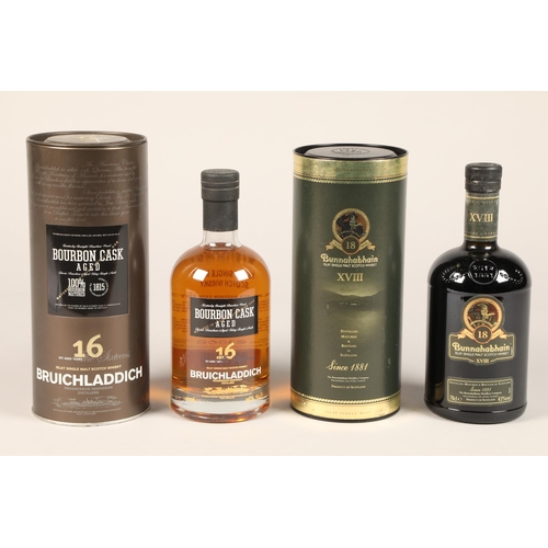 830 - Bruichladdich Islay single malt Scotch whisky, aged 16 years, bourbon cask aged, 700ml, 46% vol with... 