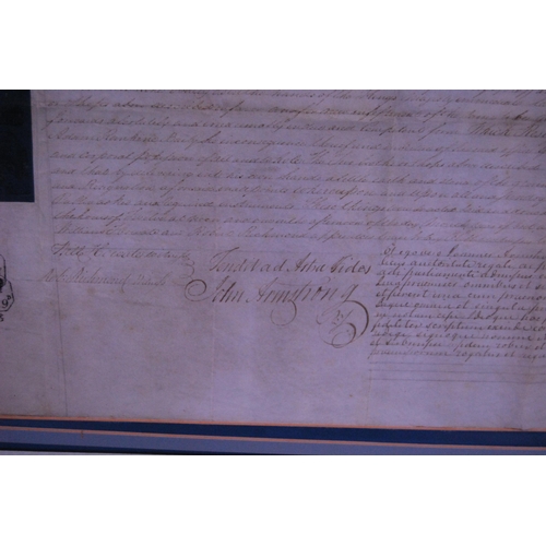 188 - Collection of George III style signed documents, one example dated 1786, some with a brocade tassel ... 