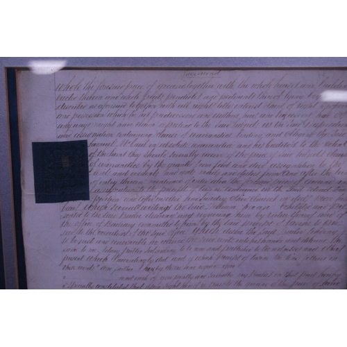 188 - Collection of George III style signed documents, one example dated 1786, some with a brocade tassel ... 