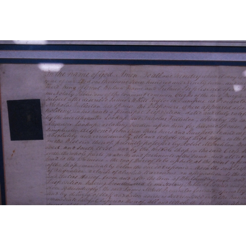 188 - Collection of George III style signed documents, one example dated 1786, some with a brocade tassel ... 