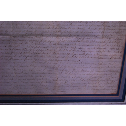 188 - Collection of George III style signed documents, one example dated 1786, some with a brocade tassel ... 