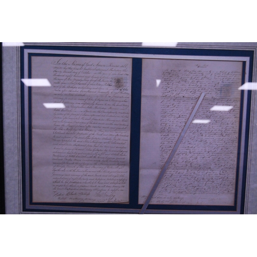 188 - Collection of George III style signed documents, one example dated 1786, some with a brocade tassel ... 