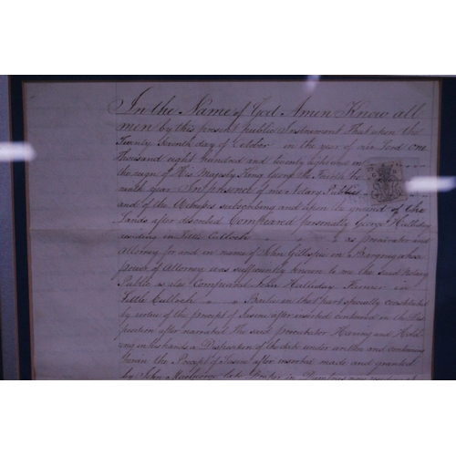 188 - Collection of George III style signed documents, one example dated 1786, some with a brocade tassel ... 