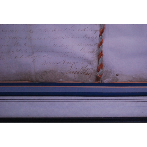 188 - Collection of George III style signed documents, one example dated 1786, some with a brocade tassel ... 