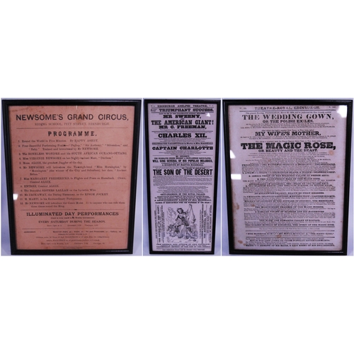 189 - Collection of 19th century framed British theatre posters to include 'Sonnambula' at the Adelphi The... 