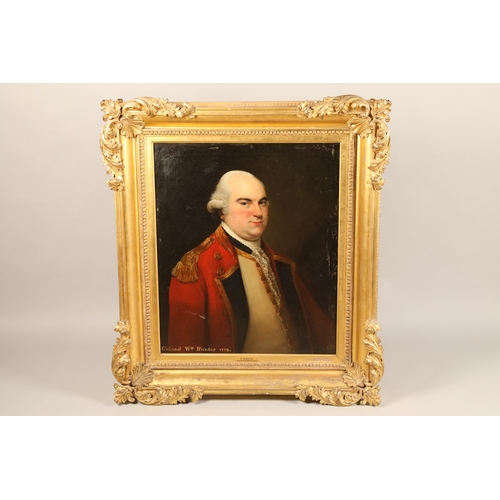 231 - David Martin (Scottish 1737 - 1797) Portrait of Colonel William Hunter, 1772, bust length in scarlet... 