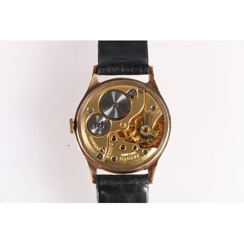 121A - 9ct gold cased Zenith mechanical wristwatch. 