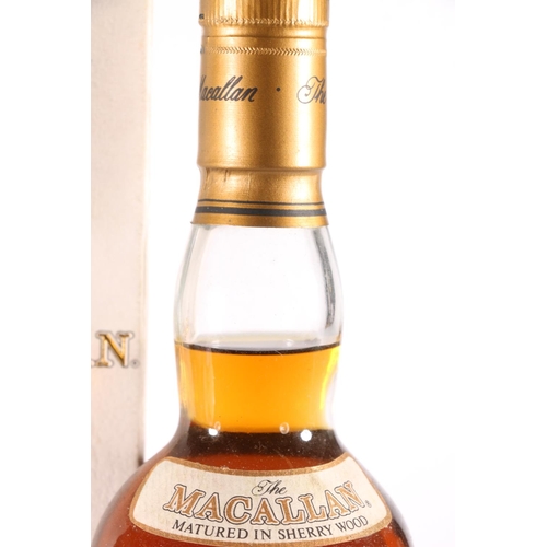 295 - MACALLAN 10 year old single malt Scotch whisky, old style cream and gilt lable, 40% abv., 70cl, boxe... 