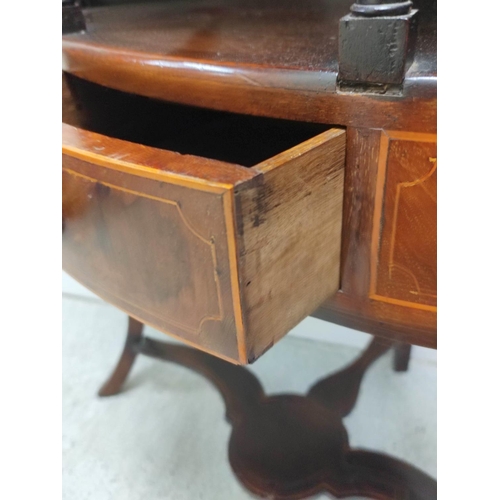 433 - Edwardian astragal glazed standing corner cabinet, the shelved top above galleried bow front underti... 