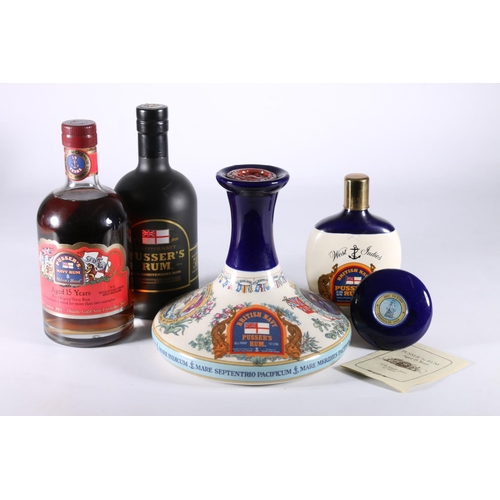 307 - PRUSSER'S Navy Rum 95.5° proof 1 litre, PRUSSER'S Navy Rum 15 year old 40% abv. 70cl, PRUSSER'S ... 