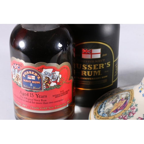 307 - PRUSSER'S Navy Rum 95.5° proof 1 litre, PRUSSER'S Navy Rum 15 year old 40% abv. 70cl, PRUSSER'S ... 