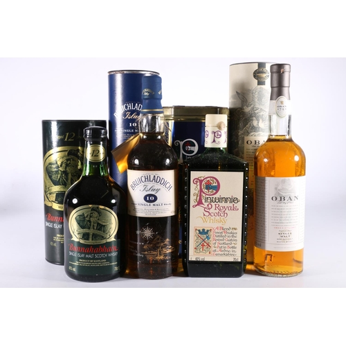 324 - BUNNAHABHAIN 12-year-old Islay single malt Scotch whisky 40% abv. 70cl with tube, OBAN 14-year-old s... 