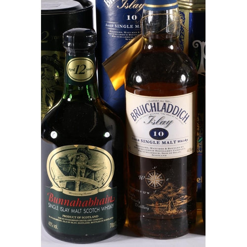 324 - BUNNAHABHAIN 12-year-old Islay single malt Scotch whisky 40% abv. 70cl with tube, OBAN 14-year-old s... 