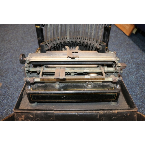 355 - Salter Standard Patent Typewriter circa early 20th century, with original carry case.