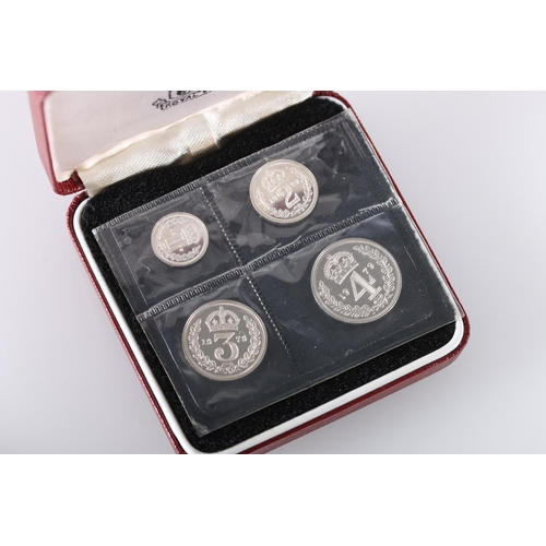 555 - UNITED KINGDOM Queen Elizabeth II (1952-2022) silver Maundy set 1987 from 4d to 1d, in Royal Mint is... 