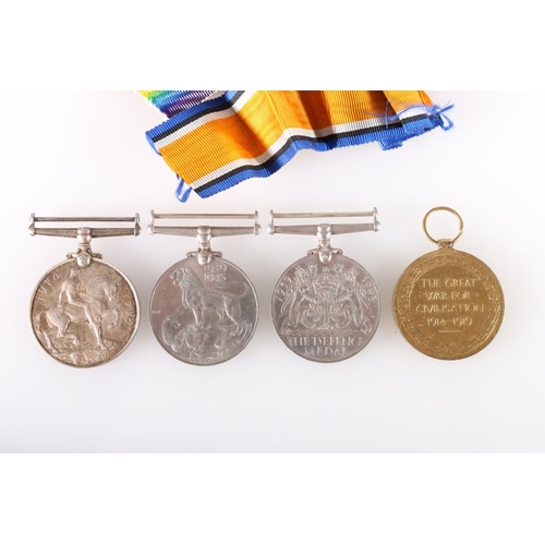 744 - Medals of 41489 Private J McCredie of the Scottish Rifles (Cameronians) comprising WWI war medal and... 