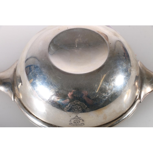 796 - Ross-Shire Buffs (Seaforth Highlanders) Scottish Regimental interest, a George V silver quaich with ... 