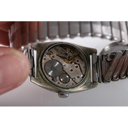 800 - Military style wristwatch, Swiss made, the dial with 'Waterproof' and 'shock absorber', luminous Ara... 