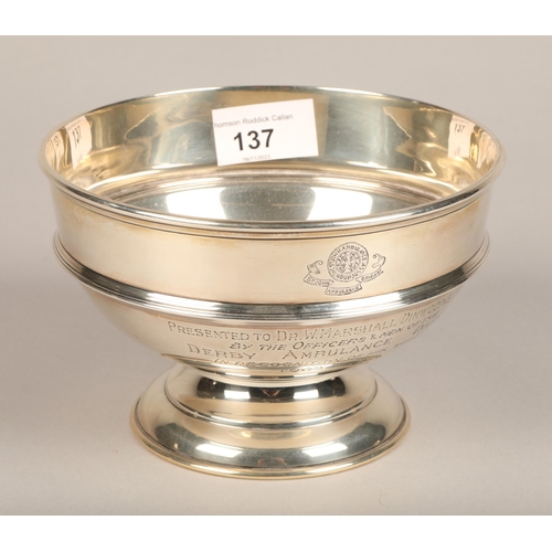 137 - Silver St John's Ambulance cup, Chester 1907302 grams