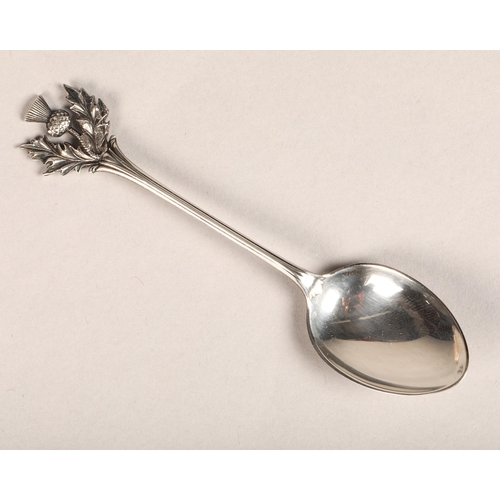 141 - Silver spoon with thistle design, Birmingham 1919