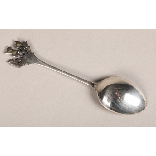 141 - Silver spoon with thistle design, Birmingham 1919