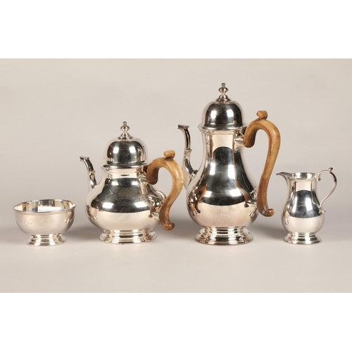 152 - Mappin & Webb four piece silver tea set, Sheffield 1973total weight 2013 grams