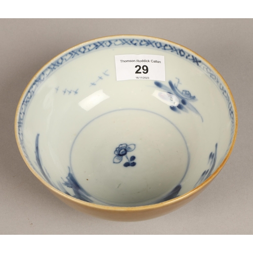 29 - Chinese Nanking cargo tea bowl, Christie's labels to base and Christie's Amsterdam Nanking Cargo Sal... 