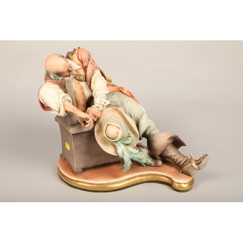 36 - Capodimonte figure of a sleeping cavalier