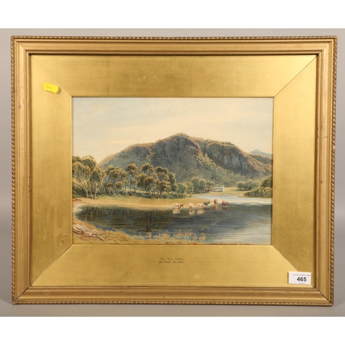 390 - Sutton Palmer, 'The Wye Valley' watercolour on paper,  35 x 25 cm ( 56 x 46 cm including frame)