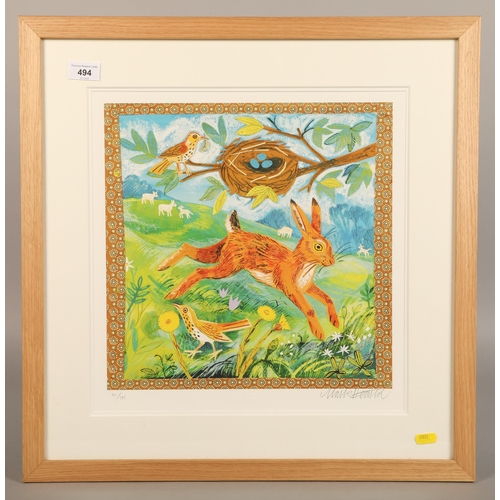 426 - Mark Hearld, Spring, signed framed print 34.5cm x 34.5cm, ltd. ed. 41/195