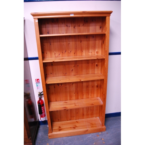 361 - Modern pine open bookcase.