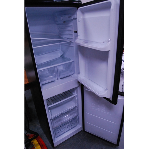 368 - Hotpoint First Edition black fridge freezer.