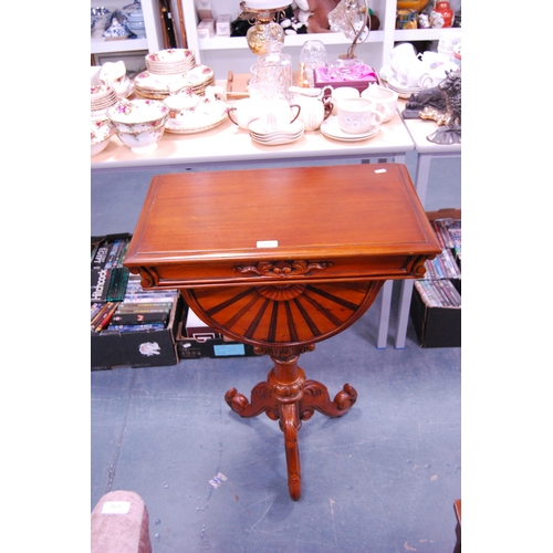 390 - Reproduction Victorian-style sewing table.