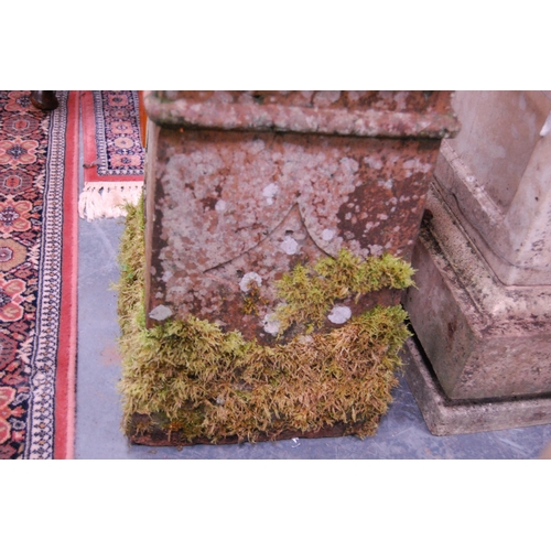 422 - Stoneware castellated chimney pot.