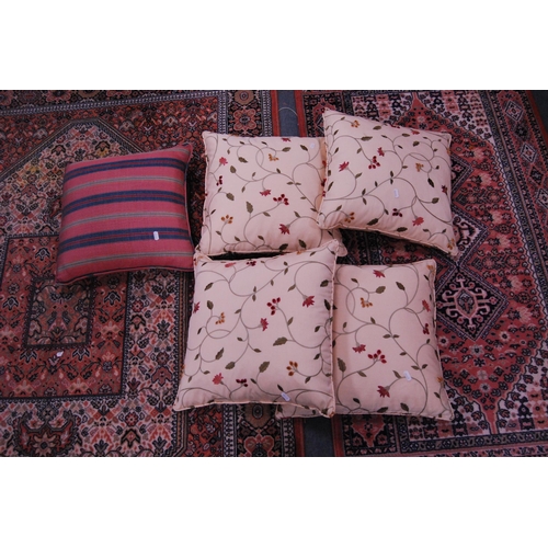 435 - Set of four scatter cushions and another.  (5)