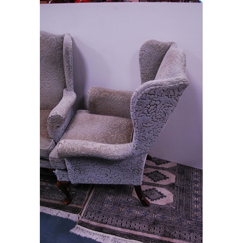 437 - Pair of vintage Parker Knoll wing armchairs.  (2)