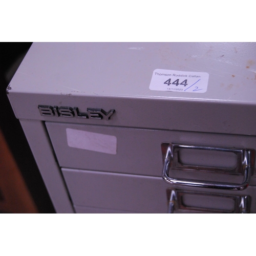 444 - Two Bisley ten-drawer filing cabinets.  (2)