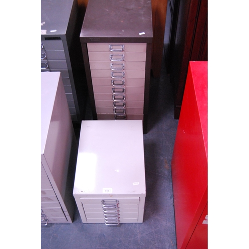 445 - Triumph twelve-drawer filing cabinet and a smaller seven-drawer filing cabinet.  (2)