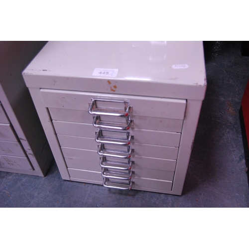 445 - Triumph twelve-drawer filing cabinet and a smaller seven-drawer filing cabinet.  (2)