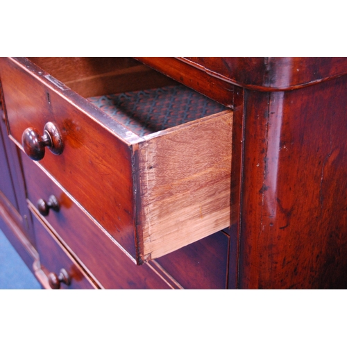 471 - Victorian mahogany chest of two short and three long drawers.