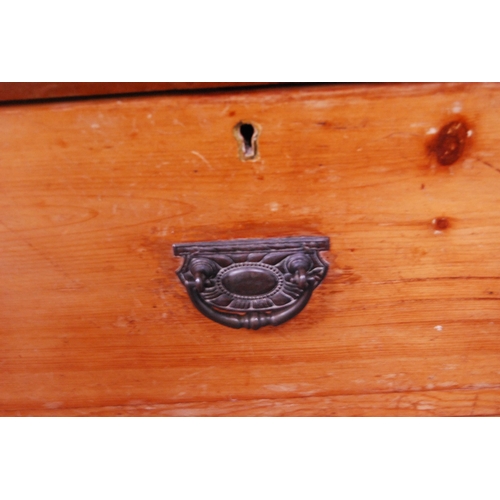 473 - Late Victorian pine chest of two short and two long drawers.