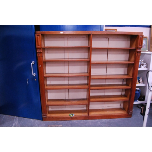 480 - Victorian-style converted oak and pine open library bookcase.