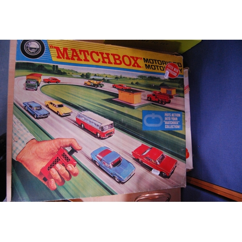 51 - Matchbox Motorised Motorway, Matchless 10v power pack, Swingograph, French roulette set, diecast veh... 