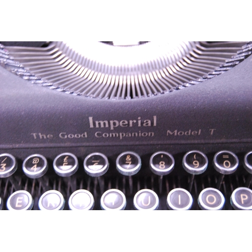 59 - Imperial 'The Good Companion Model T' typewriter with carry case.