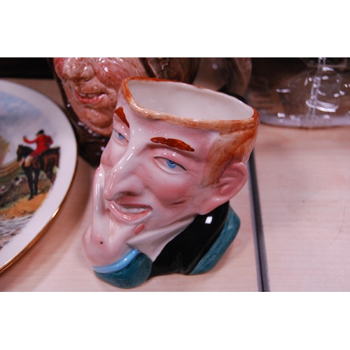 62 - Royal Doulton character jug, 'Friar Tuck', another character jug, 'Uriah Heap', another, 'Winston Ch... 