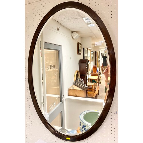 391 - Oval wall mirror 64cm x 95cm