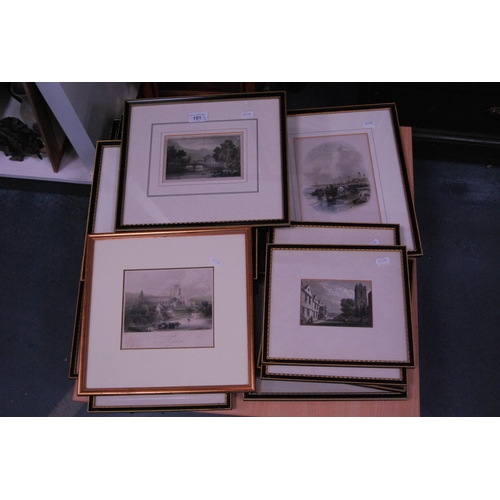 151 - Quantity of Victorian-style landscape and other prints, later glazed frames.