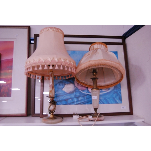 173 - Two table lamps and shades.  (2)