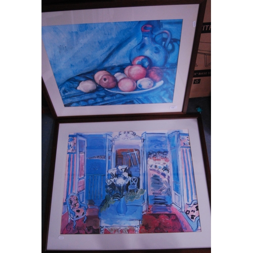 174 - After Raoul DufyFramed print and another print of apples.  (2)