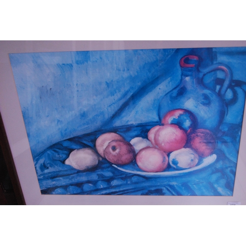 174 - After Raoul DufyFramed print and another print of apples.  (2)